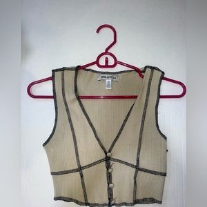 Tan and black tank top from urban outfitters.